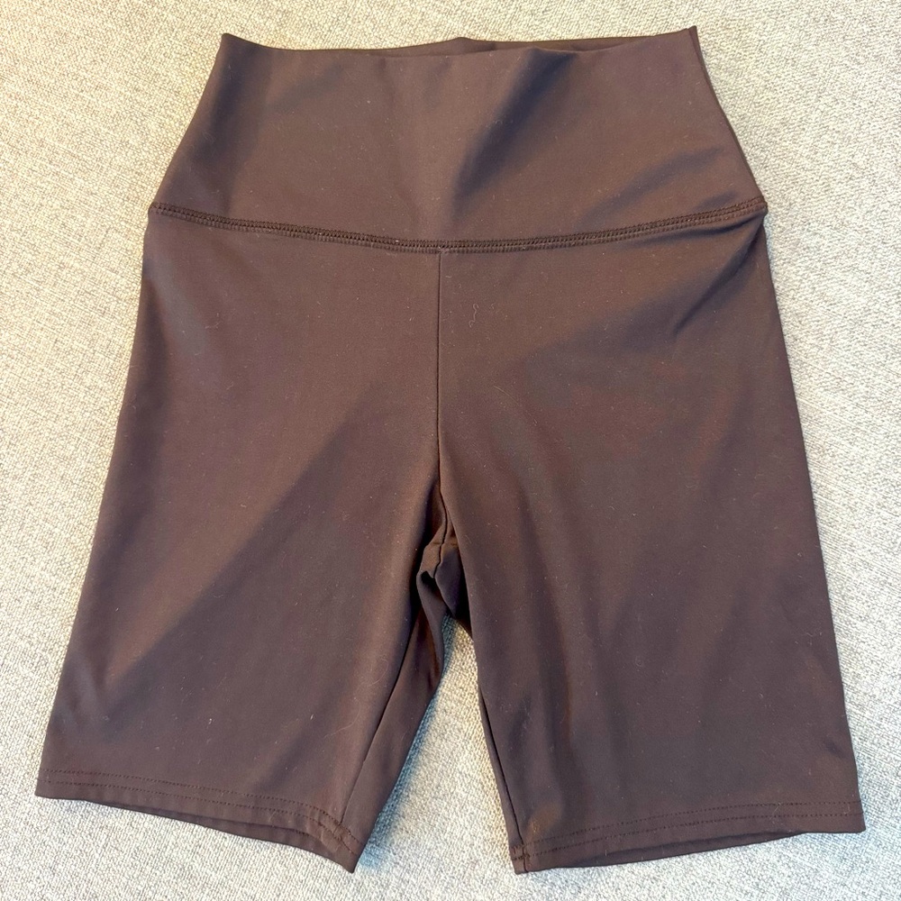 Garage High Waist 7 inch Black Biker Shorts